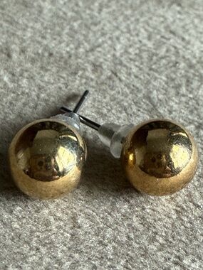 Gold Ball Stud Earrings - Women Jewelry